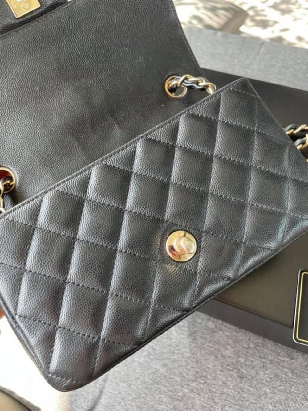 Caviar Mini Rectangular Classic Flap - Picture 6 of 7